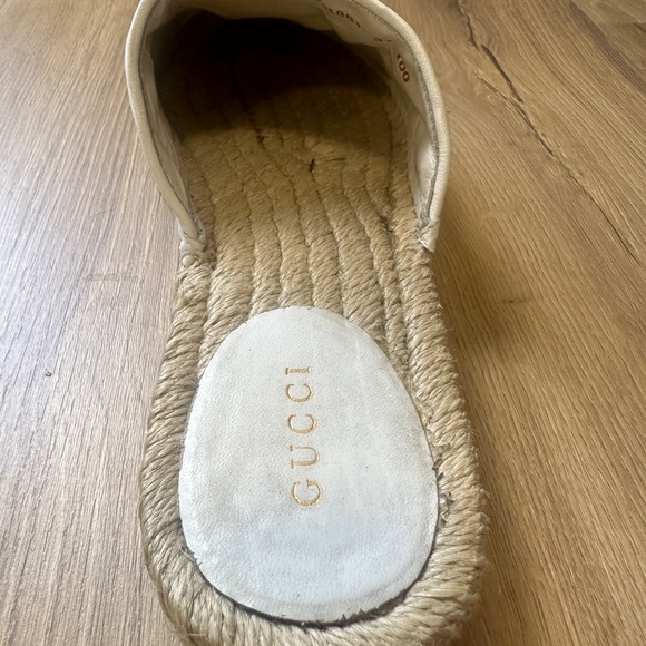 Gucci White Quilted Pattern Espadrille Mules | Authentic - Picture 11 of 14